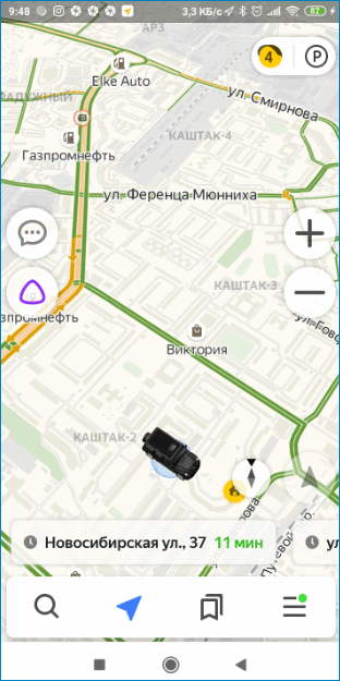 Главное окно Yandex