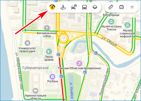Обозначения на карте Yandex