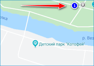 Точка на карте Google Maps